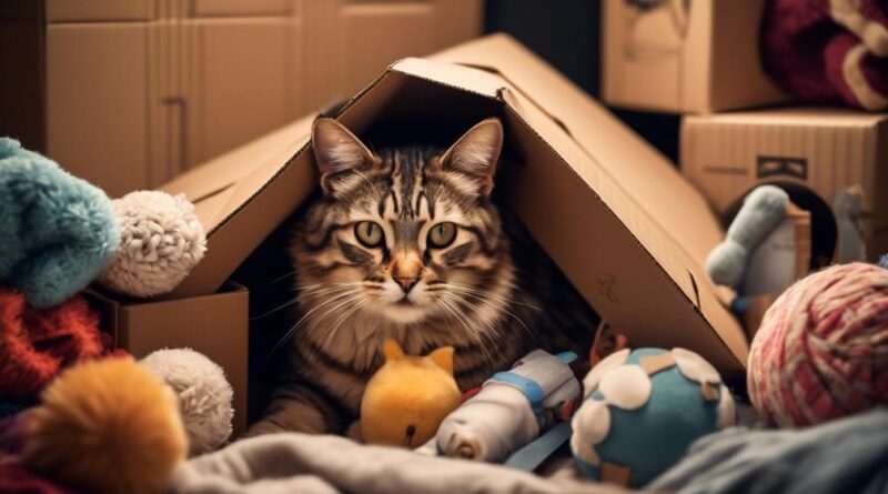 cats love affair with boxes