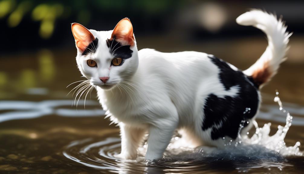 distinctive short tailed cat breed