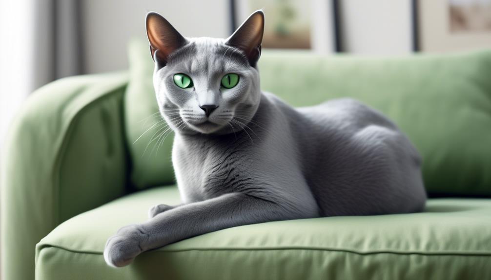 elegant breed with blue gray coat