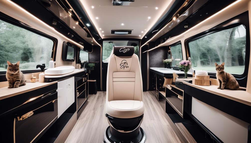 luxurious mobile feline grooming