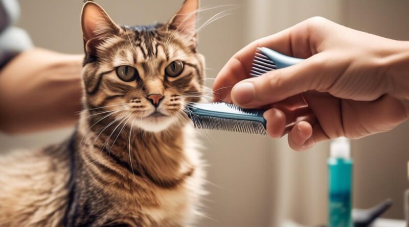 preventing cat fleas through grooming