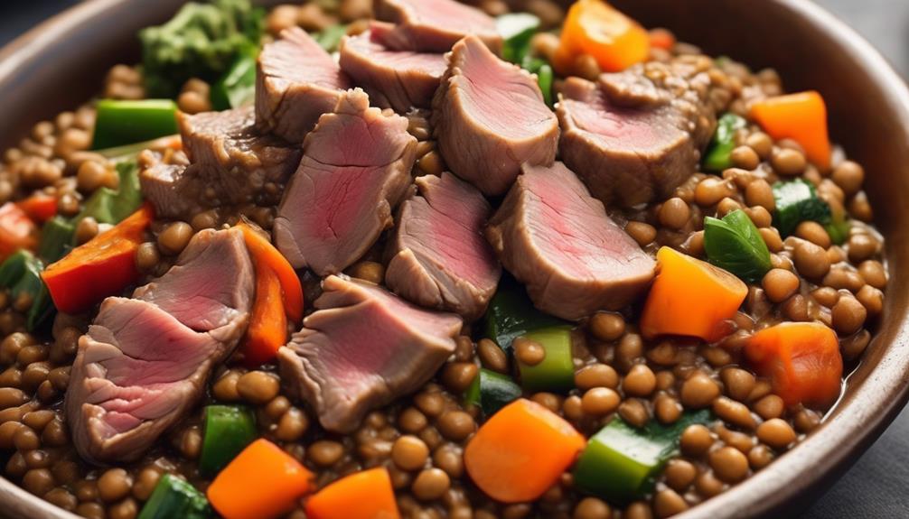 delicious lamb and lentils