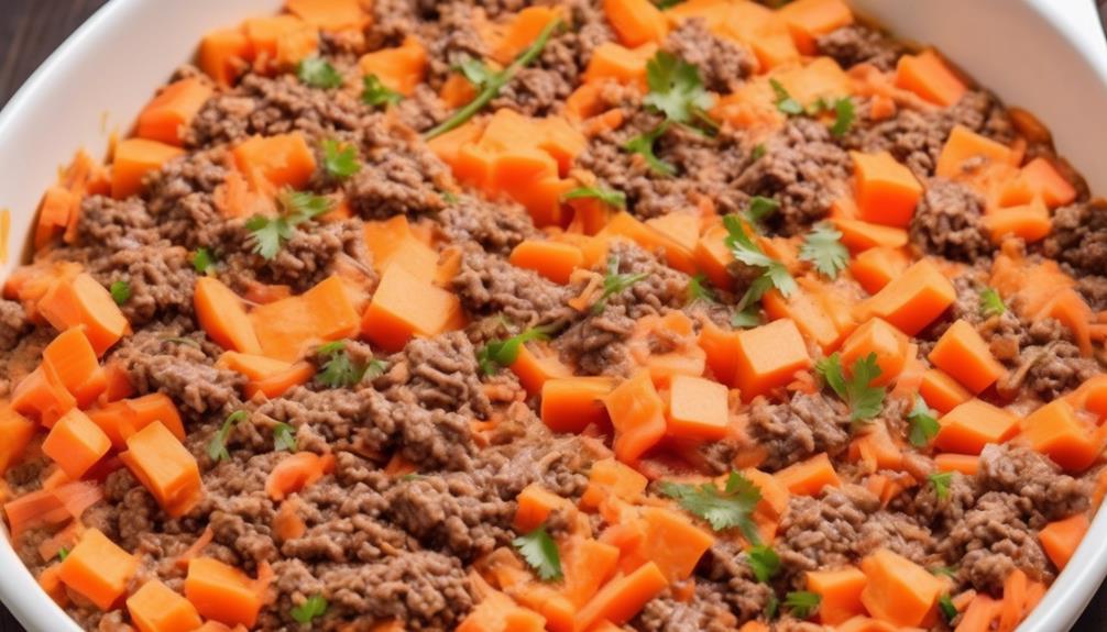 hearty casserole with beef and carrots