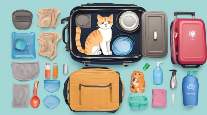 cat travel packing list