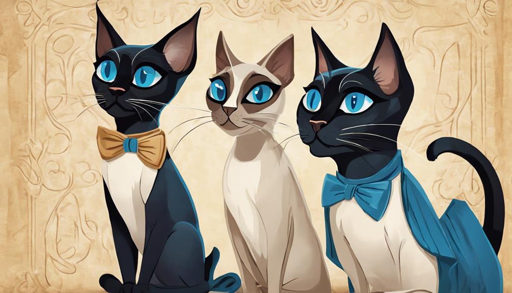 animated siamese cats portrayal