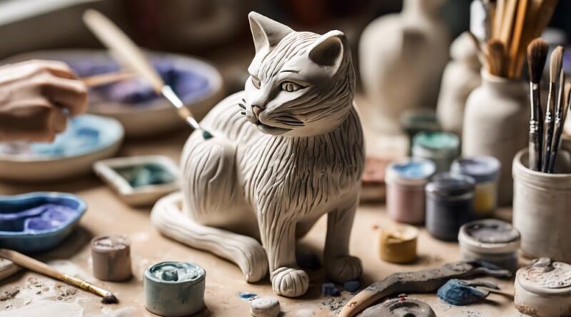 ceramic cat art tutorial