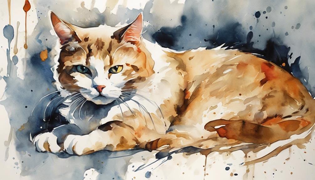 expressive cat watercolors artist