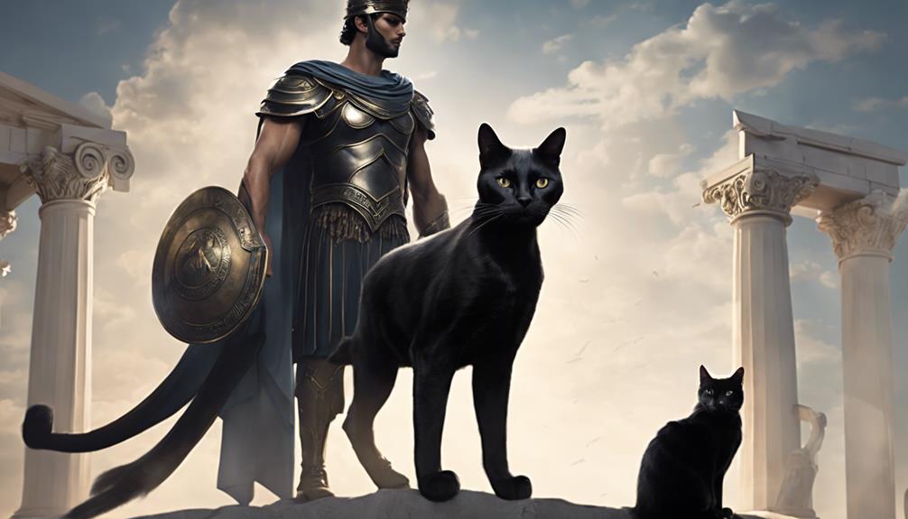 feline friends of greek heroes