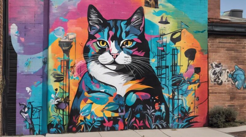 feline themed street art wonders